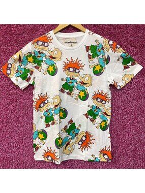 Nickelodeon Rugrats Tommy and Chucky all over print Tshirts size Small